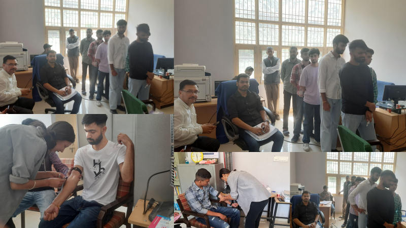 Health test campaign at ABVGIET 5.09.2023 by Dr. Siddharth Jain MO PHC Gumma